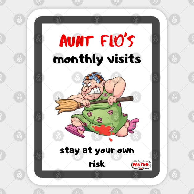 Aunt flo's Ragtime Sticker by KrysG123